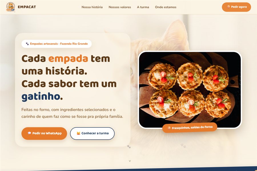 Landing page da EMPACAT